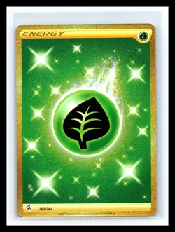 💥 Grass Energy 283/264 Gold Secret Rare Holo Fusion Strike Pokemon TCG - Image 1