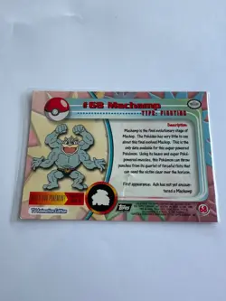 1999 Pokemon Topps TV Animation #68 Machamp Card MODERATELY PLAYED - Image 2