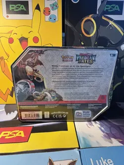 Pokemon TCG: Paldean Fates Tin - Shiny Charizard EX - New & Sealed - See Photos - Image 2