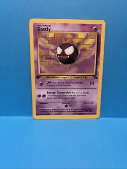 Pokemon TCG Gastly Fossil, 1st Edition Uncommon Card 33/62 - Image 1