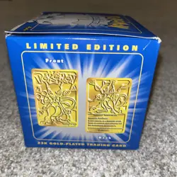 Pokemon Mewtwo 23k Gold Plated Trading Card Burger King Promo 1999 Blue Box - Image 4