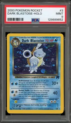 Pokemon Dark Blastoise Team Rocket Unlimited Holo Rare #3 PSA 9 Mint - Image 1