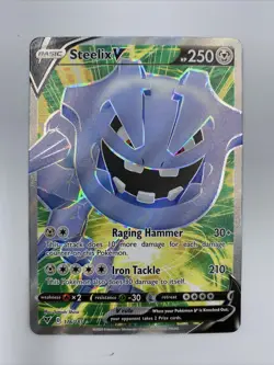 Steelix V 176/185 Pokemon TCG: Sword & Shield Vivid Voltage Ultra Rare Full Art - Image 1