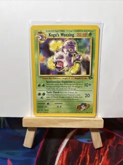 Koga's Weezing 50/132 Unlimited Gym Challenge Pokemon Card NM - Image 3