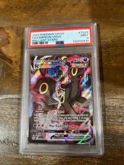 POKEMON 2022 Brilliant Stars Full Art UMBREON Vmax #TG23 PSA 9 Mint RARE - Image 1