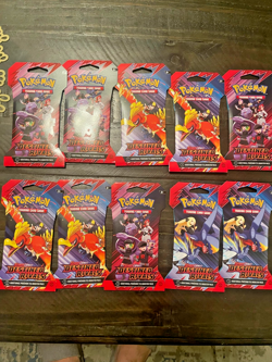 Pokemon TCG Destined Rivals Sleeved Booster Pack Lot of 10 New/Sealed - Image 1
