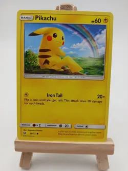 Pikachu 28/73 - Shining Legends - Common Regular LP Pokemon Card, 2017 - Image 1