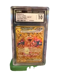 Pokemon TCG Charizard EX Obsidian Flames Holo Hyper Rare Card 228/197 CGC 10 - Image 1