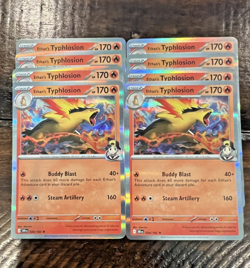 LOT x8 - #34 Ethan's Typhlosion HOLO Pokemon TCG S&V Destined Rivals - Fire - Image 1
