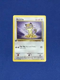 NM MEOWTH 1ST EDITION - 56/64 WotC Pokemon TCG Jungle Set - Image 1