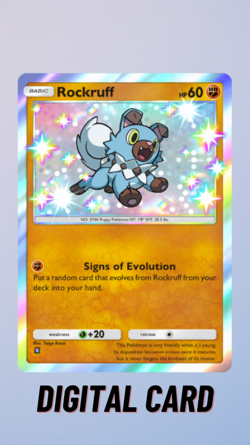 Rockruff Shiny Mega Rising Pokemon TCG Pocket Trade 1 Star ? (English) - Image 1