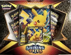 POKEMON TCG SHINING FATES PIKACHU V COLLECTION BOX SEALED FRESH FROM A CASE - Image 1