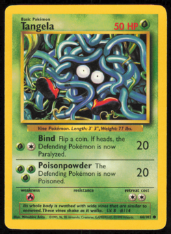 Tangela 66/102 Base Set Unlimited WOTC Pokemon TCG 1999 LP - Image 1