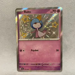 Ralts 153/091 SV Paldean Fates Baby Shiny Pokemon TCG Card - Image 1