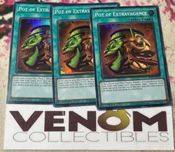 3x (M/NM) - Pot of Extravagance - RA01-EN059 - Super Rare - 1st Edition YuGiOh - Image 1
