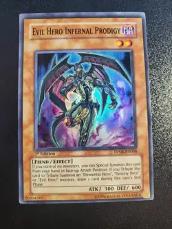 Evil Hero Infernal Prodigy DP06-EN008 1st Super Rare MP Yu-Gi-Oh! DNA GAMES - Image 1