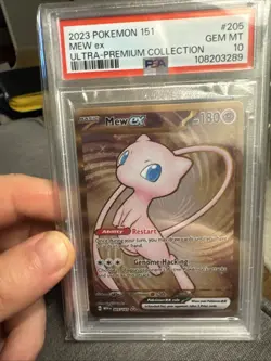 2023 Pokemon Mew ex Full Art 151 UPC Gold Metal Promo Card 205/165 PSA 10 GEM MT - Image 1