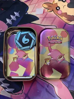 Slowpoke Mini Tin - Pokemon TCG Scarlet & Violet 151 - Tin, Art Card & Coin Only - Image 1
