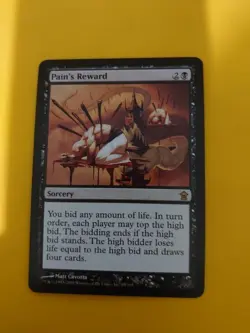 Pain's Reward. Kamigawa Sorcery rare Magic the Gathering Card. - Image 2
