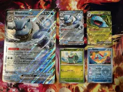 Blastoise EX JUMBO S&V 151 - & All Cards: Blooming Waters 5 Cards Set - Image 1