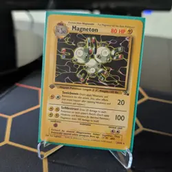 Pokemon TCG Magneton 26/62 Rare Card Fossil 1st Ed Non-Holo LP - Image 1