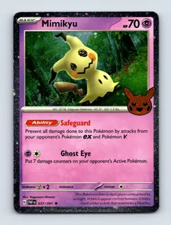 Mimikyu (Cosmos Holo) 2024 Trick or Trade 037/191 Pokemon Cards Near Mint - Image 1