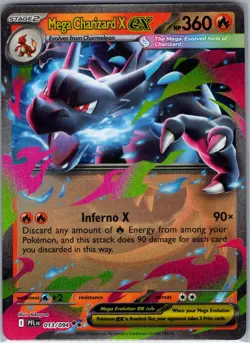 Mega Charizard X ex - 013/094 ME02: Phantasmal Flames - Pokemon Card - NM - Image 1
