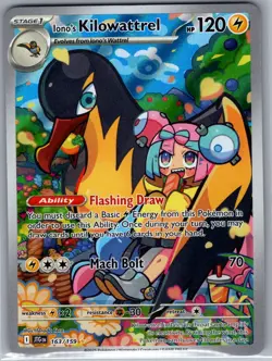 Iono's Kilowattrel 163/159 SV09: Journey Together - Pokemon Card - NM - Image 1