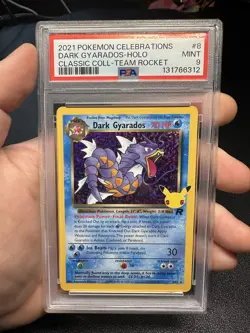 Pokemon 2021 Celebrations Classic Collection Dark Gyarados Holo Card #8 PSA 9 - Image 1