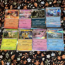 Pokemon Eeveelution Complete Holo 8 Card Set Lot Prismatic Evolutions - Image 1