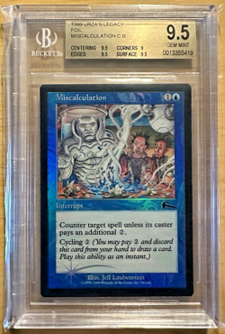 MTG ~ Magic The Gathering ~ *FOIL* ~ Miscalculation ~ BGS 9.5 ~ Urza’s Legacy - Image 1