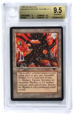 MTG Antiquities Mishra's Factory Autumn U1 BGS 9.5 (9, 9.5, 10, 9.5) GEM MINT - Image 1