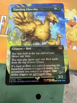 Traveling Chocobo (Borderless) (Chocobo Track Foil) MTG Magic Final Fantasy NEW - Image 5