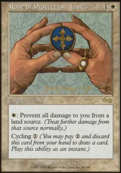 Rune of Protection: Lands Urza's Saga Regular 4x Magic The Gathering - Image 1