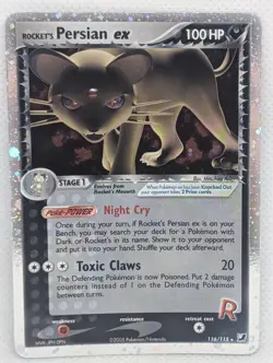 Rocket's Persian ex 116/115 Unseen Forces Holo Rare Pokemon TCG Nintendo - Image 1