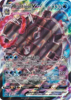 Moderately Played, English Pokemon Holo Blastoise VMAX - SWSH103 - Oversized Pr - Image 1