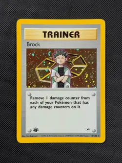 Pokemon Cards Brock 15/132 1ST EDITION Gym Heroes WOTC Holo Rare - Image 2