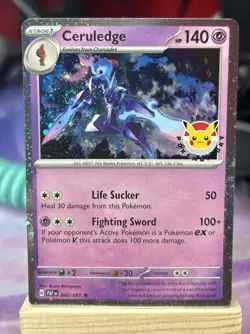 Ceruledge Pokemon Day 2024 Stamped Unsealed Promo Card Paldean Fates 040/091 - Image 1