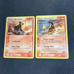 Team Magma's Houndour 62/95 Houndoom 34/95 Ex Aqua's Pokemon Card 2 - Image 1