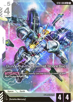 Gundam Card Game - ST01-006 LR - Gundam Aerial (Permit Score Six) - English - Image 1