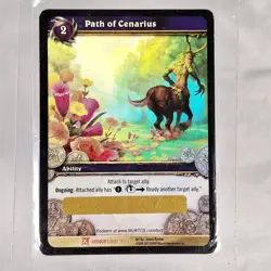 World of Warcraft WoW TCG - Path of Cenarius x3 Tiny x 1 Loot Card - Unscratched - Image 3