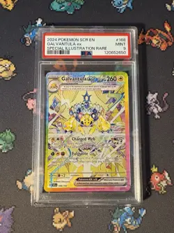 Pokemon Cards Galvantula ex 168/142 Illustration Rare Stellar Crown - PSA 9 MINT - Image 1