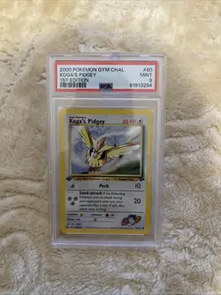 Pokemon 1st Edition Gym Challenge # 80 Koga's Pidgey PSA 9 Card MINT Vintage - Image 1
