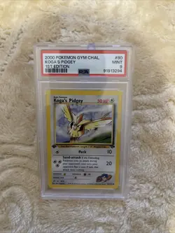 Pokemon 1st Edition Gym Challenge # 80 Koga's Pidgey PSA 9 Card MINT Vintage - Image 2