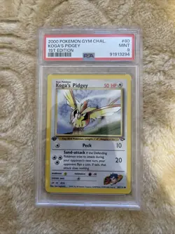 Pokemon 1st Edition Gym Challenge # 80 Koga's Pidgey PSA 9 Card MINT Vintage - Image 4