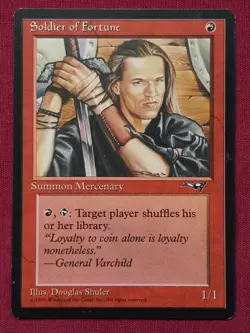 Magic The Gathering ALLIANCES SOLDIER OF FORTUNE red card MTG - Image 1