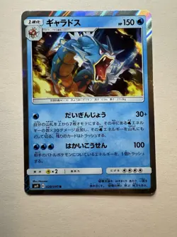 Gyarados 028/095 SM9 Holo Rare Pokemon Card Japanese NM - Full Art Shiny (br2) - Image 1