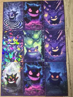POKEMON HALLOWEEN CARD * GENGAR * HOLO - 9 CARD LOT *Cracked Ice Holo* - Image 1