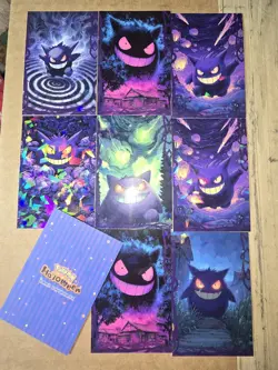 POKEMON HALLOWEEN CARD * GENGAR * HOLO - 9 CARD LOT *Cracked Ice Holo* - Image 5
