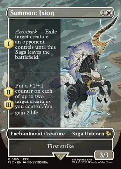 Summon: Ixion (Borderless) - 195 - NM Foil - Commander: FINAL FANTASY - MTG - Image 1